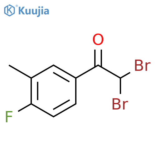 2,2-Dibromo-4’-fluoro-3’-methylacetophenone structure