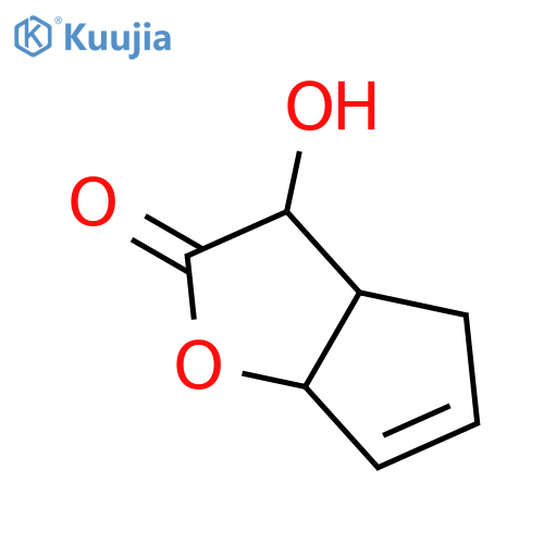 3-hydroxy-3,3a,4,6a-tetrahydro-2H-cyclopenta[b]furan-2-one structure