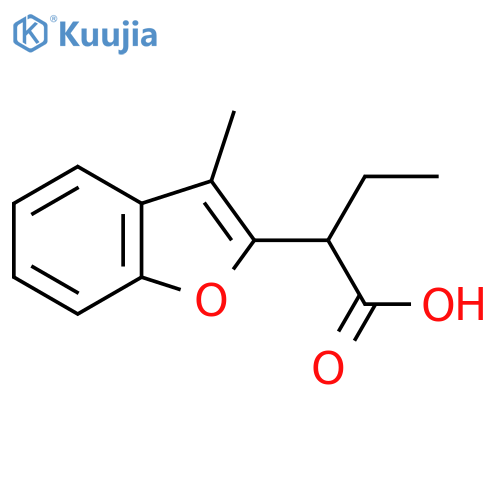 2-(3-Methyl-1-benzofuran-2-yl)butanoic acid structure