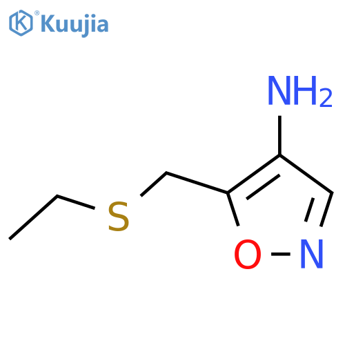 5-(ethylsulfanyl)methyl-1,2-oxazol-4-amine structure
