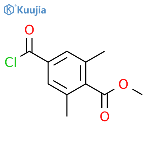 Benzoic acid, 4-(chlorocarbonyl)-2,6-dimethyl-, methyl ester structure