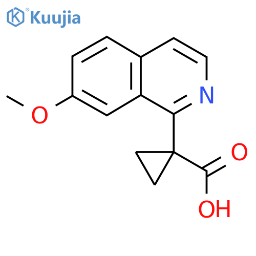 1-(7-Methoxyisoquinolin-1-yl)cyclopropane-1-carboxylic acid structure