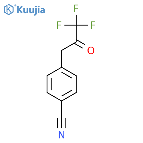 4-(3,3,3-trifluoro-2-oxopropyl)benzonitrile structure