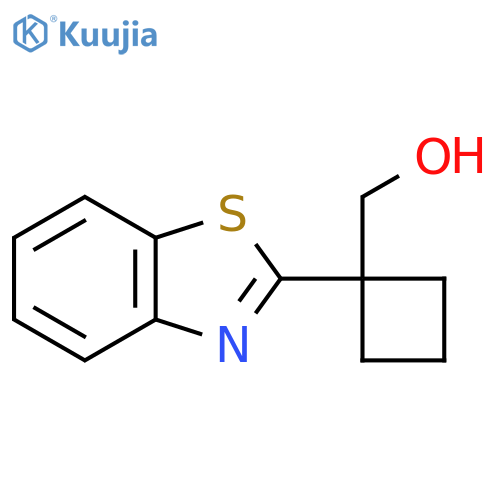 1-(1,3-benzothiazol-2-yl)cyclobutylmethanol structure