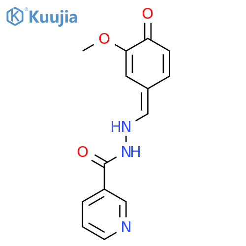 3-Pyridinecarboxylicacid, 2-[(4-hydroxy-3-methoxyphenyl)methylene]hydrazide structure