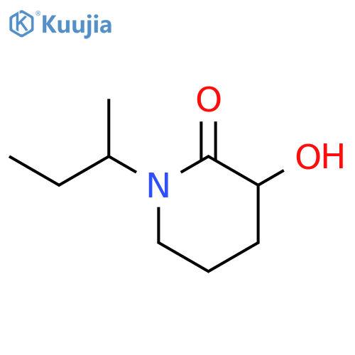 2-Piperidinone, 3-hydroxy-1-(1-methylpropyl)- structure