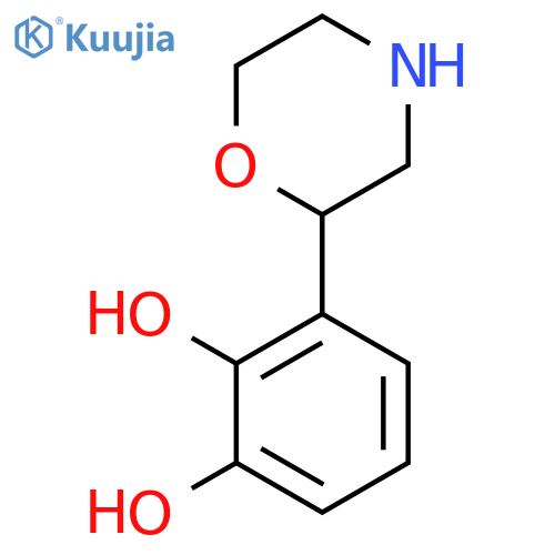 3-(morpholin-2-yl)benzene-1,2-diol structure