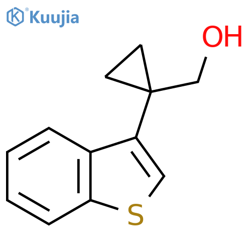 1-(1-benzothiophen-3-yl)cyclopropylmethanol structure