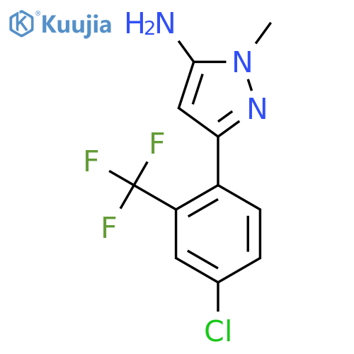 3-4-chloro-2-(trifluoromethyl)phenyl-1-methyl-1H-pyrazol-5-amine structure