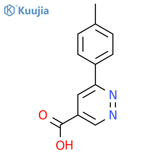 6-(p-Tolyl)pyridazine-4-carboxylic acid structure