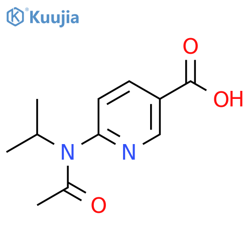 6-N-(propan-2-yl)acetamidopyridine-3-carboxylic acid structure