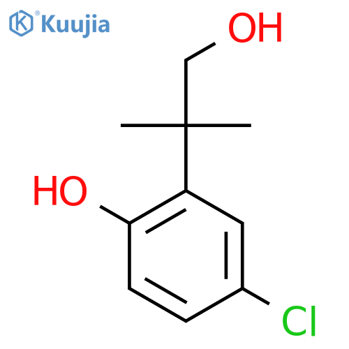 4-chloro-2-(1-hydroxy-2-methylpropan-2-yl)phenol structure