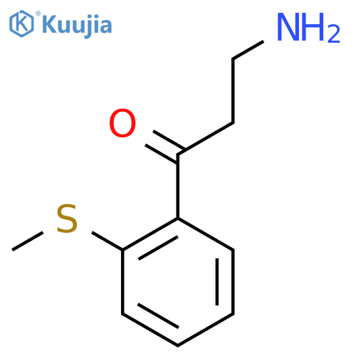 3-amino-1-2-(methylsulfanyl)phenylpropan-1-one structure