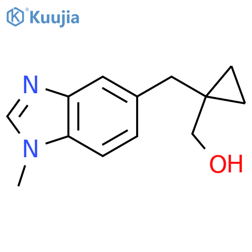 {1-(1-methyl-1H-1,3-benzodiazol-5-yl)methylcyclopropyl}methanol structure