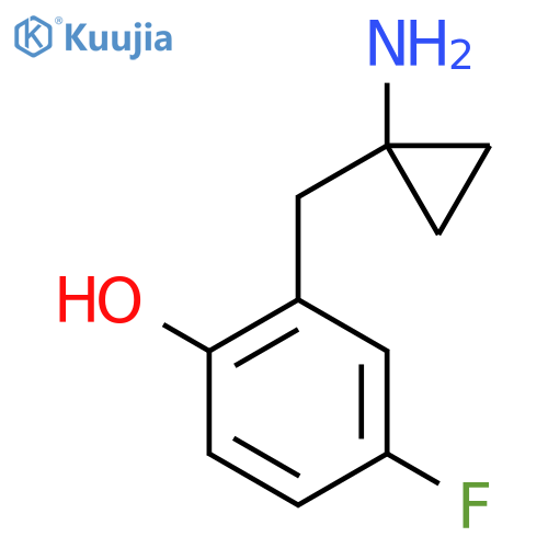2-(1-aminocyclopropyl)methyl-4-fluorophenol structure
