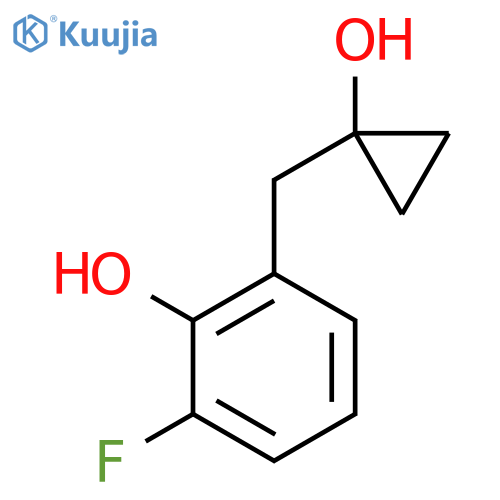 2-fluoro-6-(1-hydroxycyclopropyl)methylphenol structure