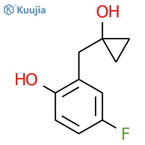 4-fluoro-2-(1-hydroxycyclopropyl)methylphenol structure