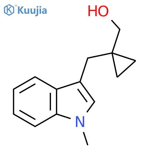 {1-(1-methyl-1H-indol-3-yl)methylcyclopropyl}methanol structure