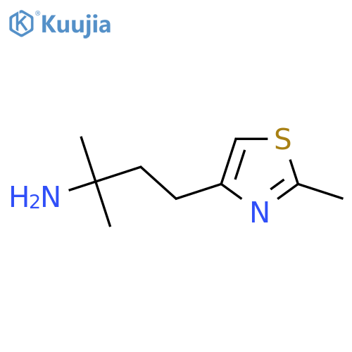 2-methyl-4-(2-methyl-1,3-thiazol-4-yl)butan-2-amine structure