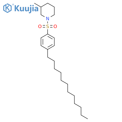Piperidine, 1-[(4-dodecylphenyl)sulfonyl]-3-methyl- structure