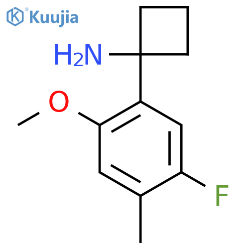 1-(5-fluoro-2-methoxy-4-methylphenyl)cyclobutan-1-amine structure