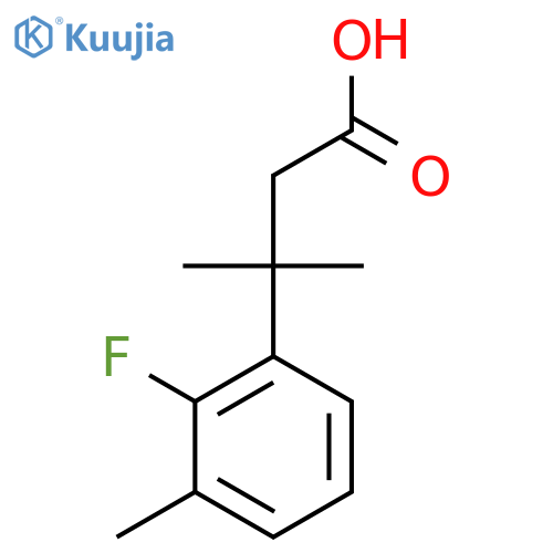 3-(2-fluoro-3-methylphenyl)-3-methylbutanoic acid structure
