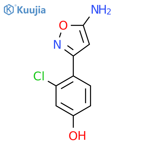 4-(5-Amino-1,2-oxazol-3-yl)-3-chlorophenol structure