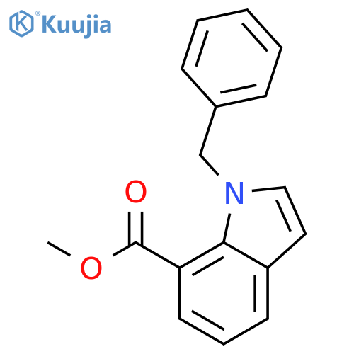 1H-Indole-7-carboxylic acid, 1-(phenylmethyl)-, methyl ester structure