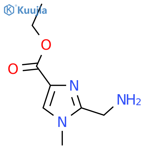 ethyl 2-(aminomethyl)-1-methyl-1H-imidazole-4-carboxylate structure
