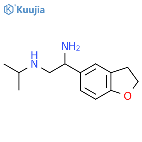 2-amino-2-(2,3-dihydro-1-benzofuran-5-yl)ethyl(propan-2-yl)amine structure