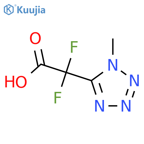 2,2-difluoro-2-(1-methyl-1H-1,2,3,4-tetrazol-5-yl)acetic acid structure