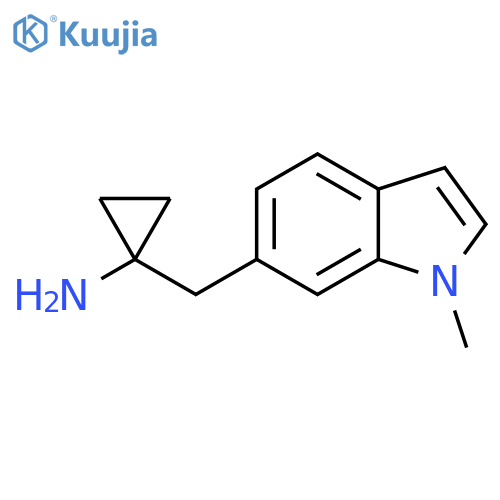 1-(1-methyl-1H-indol-6-yl)methylcyclopropan-1-amine structure