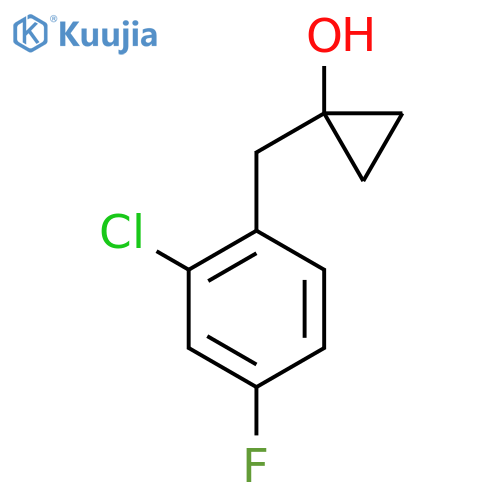 1-(2-chloro-4-fluorophenyl)methylcyclopropan-1-ol structure