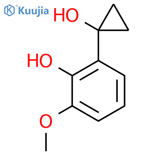2-(1-hydroxycyclopropyl)-6-methoxyphenol structure