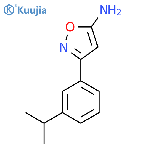 3-3-(propan-2-yl)phenyl-1,2-oxazol-5-amine structure