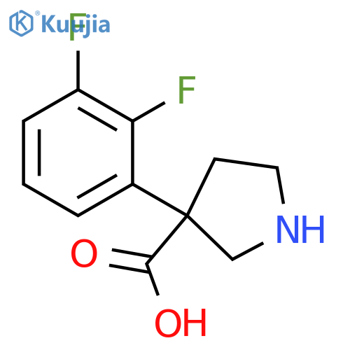 3-Pyrrolidinecarboxylic acid, 3-(2,3-difluorophenyl)- structure