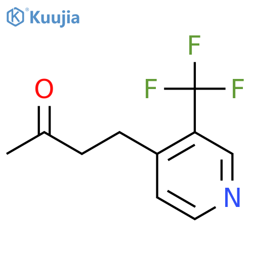 4-3-(trifluoromethyl)pyridin-4-ylbutan-2-one structure