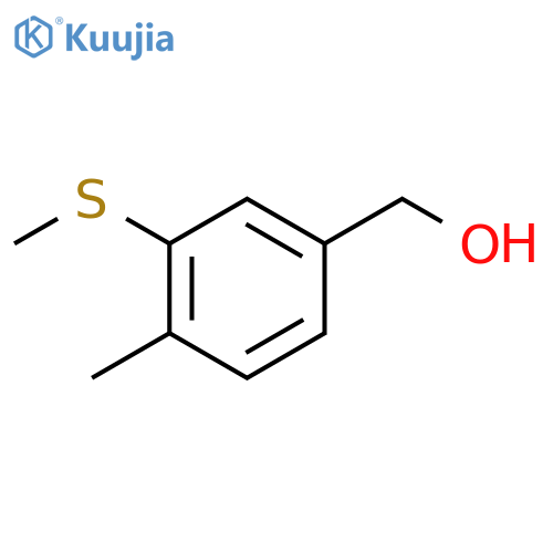 Benzenemethanol, 4-methyl-3-(methylthio)- structure