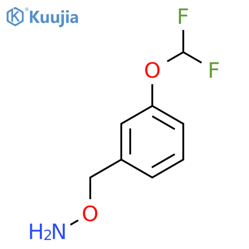 O-{3-(difluoromethoxy)phenylmethyl}hydroxylamine structure