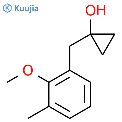 1-(2-methoxy-3-methylphenyl)methylcyclopropan-1-ol structure