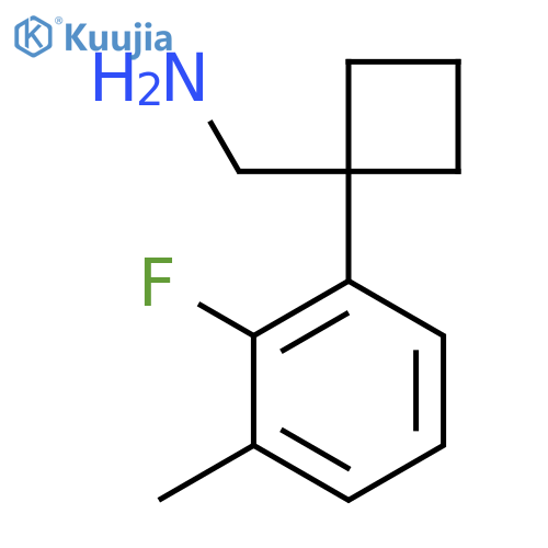 1-(2-fluoro-3-methylphenyl)cyclobutylmethanamine structure