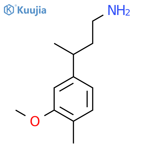 3-(3-methoxy-4-methylphenyl)butan-1-amine structure