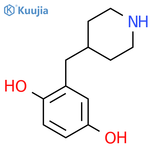 2-(piperidin-4-yl)methylbenzene-1,4-diol structure