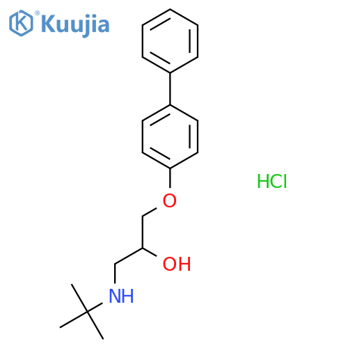 1-{1,1'-biphenyl-4-yloxy}-3-(tert-butylamino)propan-2-ol hydrochloride structure