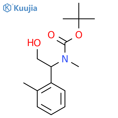 tert-butyl N-2-hydroxy-1-(2-methylphenyl)ethyl-N-methylcarbamate structure