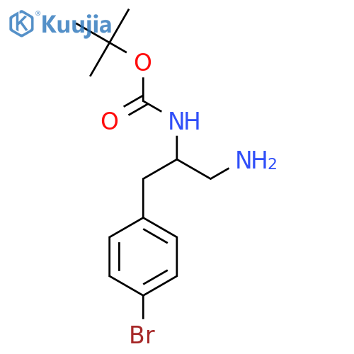 tert-butyl N-[1-amino-3-(4-bromophenyl)propan-2-yl]carbamate structure
