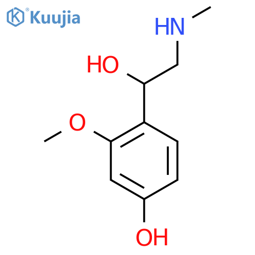 4-1-hydroxy-2-(methylamino)ethyl-3-methoxyphenol structure