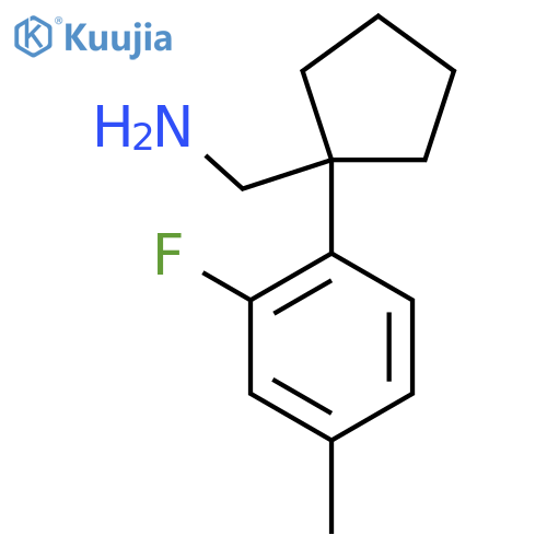 1-(2-fluoro-4-methylphenyl)cyclopentylmethanamine structure