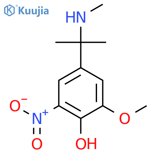 2-methoxy-4-2-(methylamino)propan-2-yl-6-nitrophenol structure