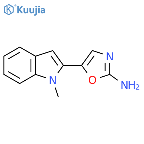 5-(1-methyl-1H-indol-2-yl)-1,3-oxazol-2-amine structure